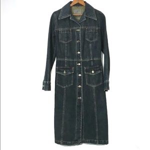 ZARA Trafaluc Trf Long Denim Duster Jacket Dress